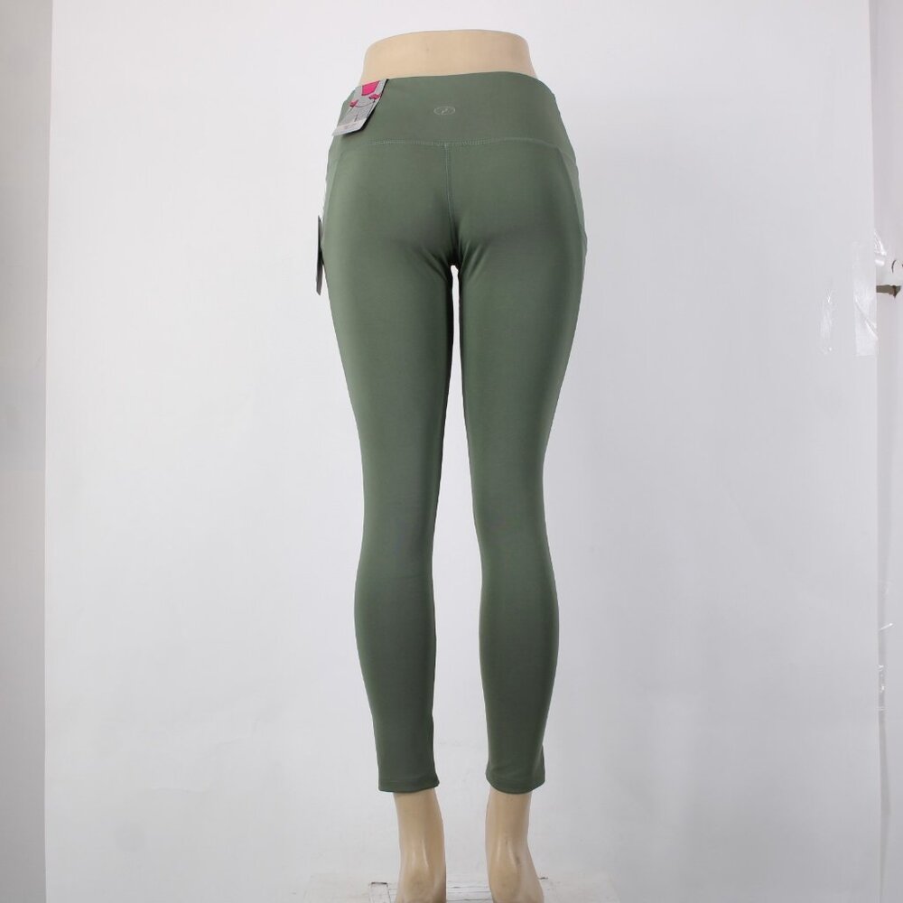 NYL AW Crop Pant Sz M x 27 Green Pull On Pockets Polyester Spandex AW Capri - Picture 4 of 16